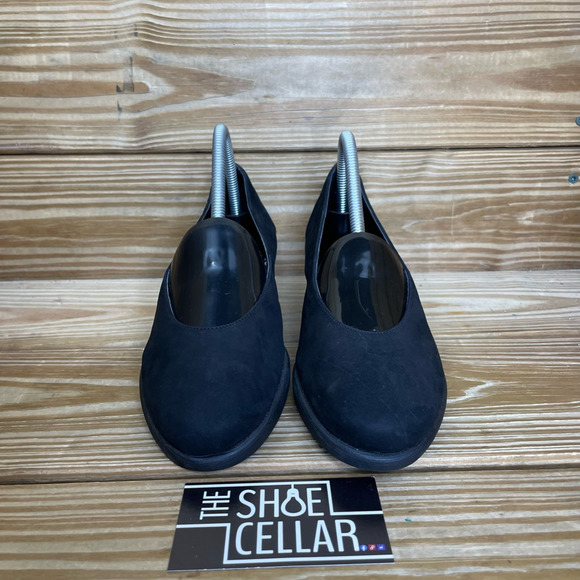 The Flexx Womens 8 EUR 39 Night Hawk Classic Pump Heel Black Leather Slip On Low - Picture 3 of 8